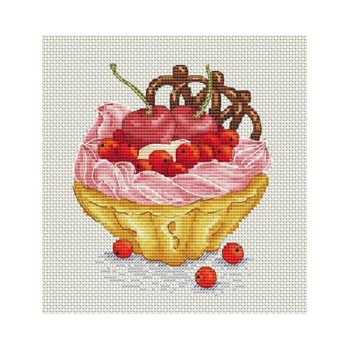 HH Mouse avatar Counted Cross Stitch Kit Cross stitch RS cotton with cross stitch Cherry ice cream