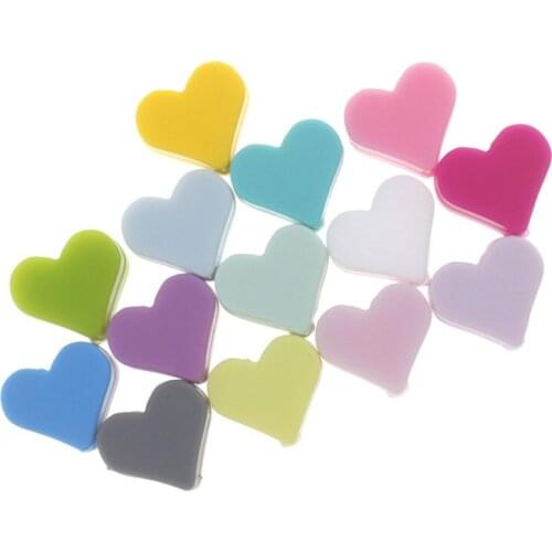 300pcs Heart Shape Silicone Loose Beads For Jewelry Making Food Grade Baby Teething Necklace Bracelet Fitting Bpa Free