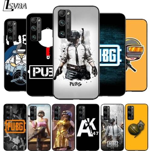 Fashion PUBG Game for Huawei Honor V30 20 Pro 20 10i X10 9S 9A 9C 9X 8X 10 9 Lite 8A 7C 7A Pro Black Phone Case