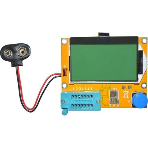 LCR-T4 ESR Meter Transistor Tester Diode Triode Capacitance SCR Inductance 328 LCD Display MOS PNP NPN (Battery Case)