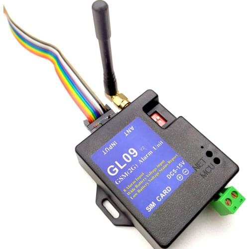 GL09 Intelligent Low Consumption Compatible Eight Alarm Inputs Power-save Working DC5V SMS Alert Alarm System Home Module