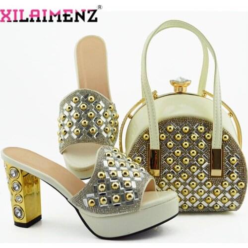 Latest Design African Party Shoes and Bag Set for Women Shoes and Bag Set African Sets 2019 Luxury Shoes Women High Heel Pumps