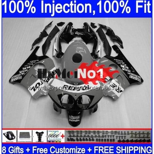 Injection Body For HONDA CBR 250 RR CBR250RR MC19 88 89 134MC.196 CBR 250RR 250R CBR250 RR 1988 1989 OEM Fairing Kit grey glossy