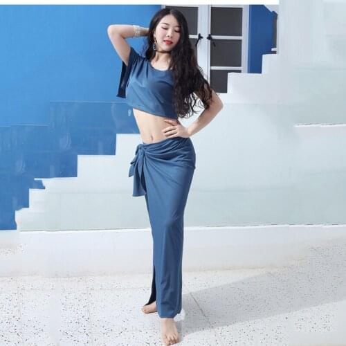Belly dance costume womens exercise clothing suit sexy summer fairy split skirt oriental dance costume