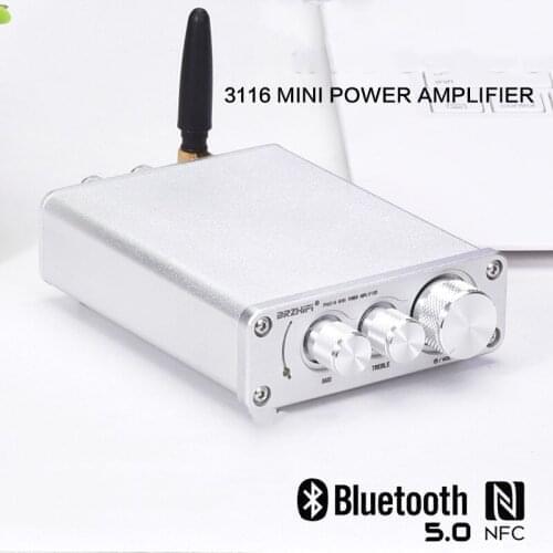 KYYSLB 50W*2 DC12~24v HIFI Fever Mini 5.0 Bluetooth Amplifier QCC3003 TPA3116 Stereo Audio Subwoofer High PowerDigital Amplifier