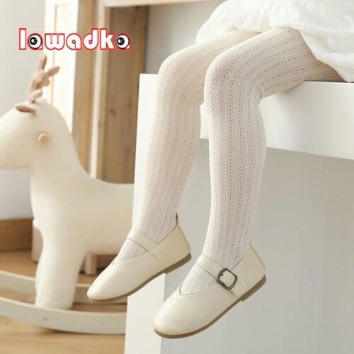 Lawadka Summer Tights For Girls Mesh Thin Baby Girl Tights Fashion Kids Pantyhose Cotton Solid Soft Princess Leggings 2-9Years