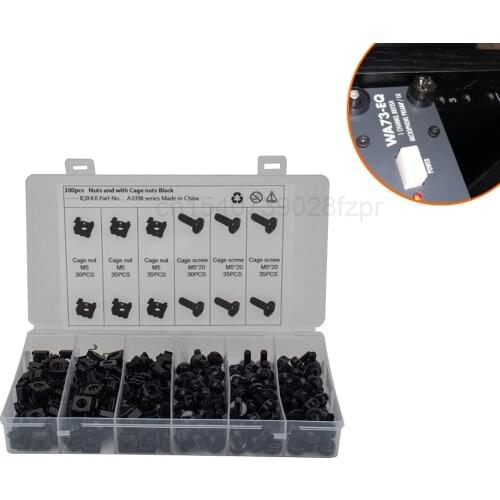 M5 Screw Chassis Cabinet Clip Nut Cabinet Three Combination Screws Black Cage Nut