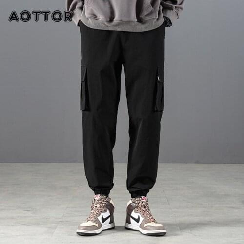 2021 New Hip Hop Joggers Cargo Pants Men Harem Pants Multi-Pocket Man Sweatpants Streetwear Casual Mens Pants Plus Size 5XL