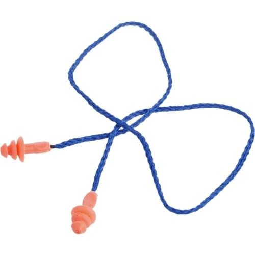 Soft Silicone Ear Plug Cotton String Hearing Protector Earplugs Noise Reduction