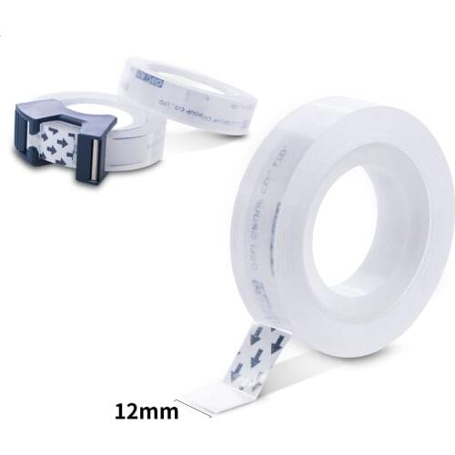 2 sets of high-grade Deli small transparent tape paper small tape set business office student office belt portable cutter