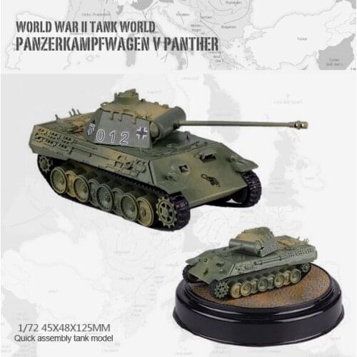 1/72 Tank model kits DIY toy self-assembled and Colorless