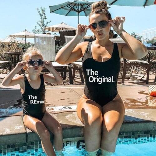 Mom and daughter matching clothes Sexy Swimwear Women One Piece Suit Matching Swimsuit Parent-Child Beachwear Swimsuit summer