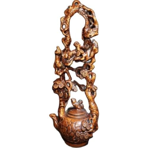 The early collection of boxwood carved beam pot ornaments, decoration, office, home collection