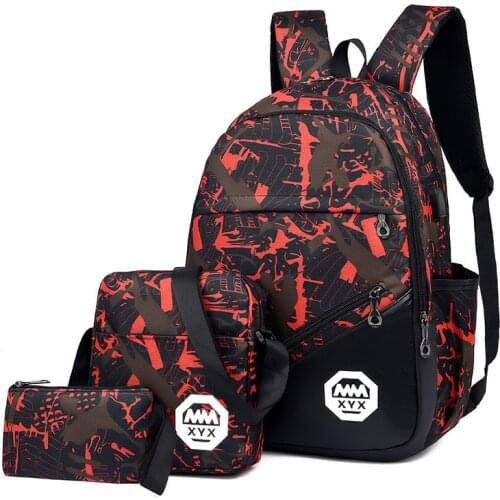 High Quality Children Backpacks 3 pcs Kids Nylon School Bags for Boys Satchel teenger Schoolbags set Mochila Infantis Escolar