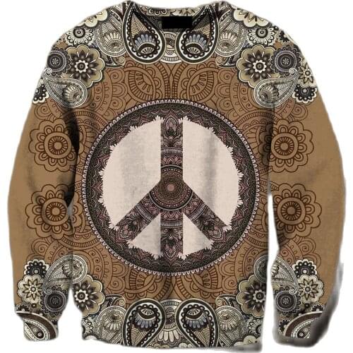 3D All Over Print Mosaic Hippie Hoodie For Men/Women Sweatshirt Unisex Spring Casual Pullover Zipper Streetwear Dropshipping