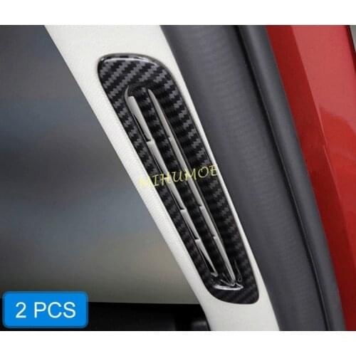 Carbon Fiber Car Interior A-Pillar Air Vent Covers Trim For Mazda 3 BP CX30 CX-30 DM