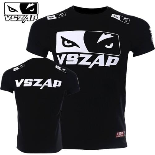 VSZAP WOLF EYES fight T - shirt swatting martial arts wind Wolf MMA muscle sports