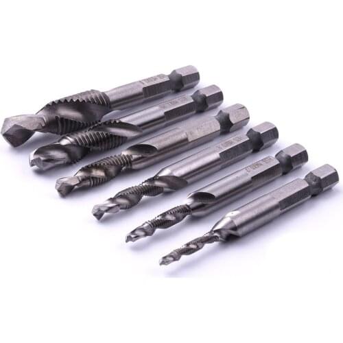 1pcs 1/4'' Hex Shank Metric Screw Tap Drill Bits Set HSS Right Hand Taps for Metal Tapping & Drilling Hot Sales