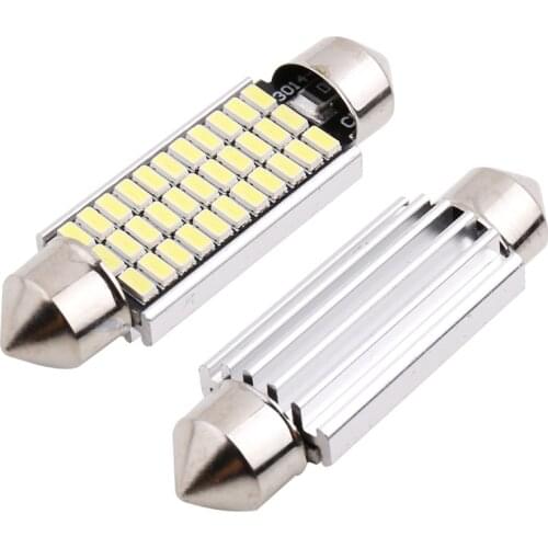 100pcs 31mm 36mm 39mm 41mm c5w LED Festoon Dome 3014 LED CANBUS no Error Free Car License plate interior Reading light 12V