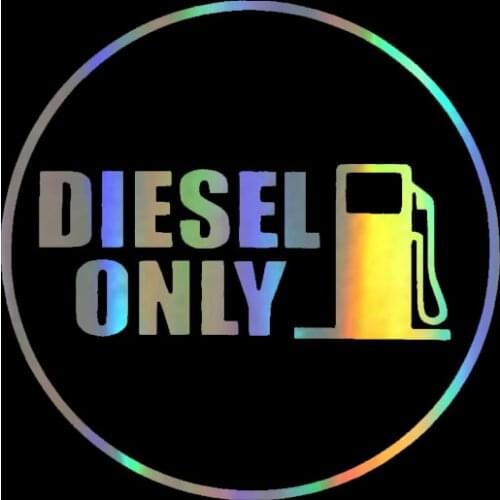 12.1CM*12.1CM Car Sticker DIESEL ONLY Funny Sticker On Car Stickers and Decals Rear Window Carbon Fiber Black Vinyl Car Styling