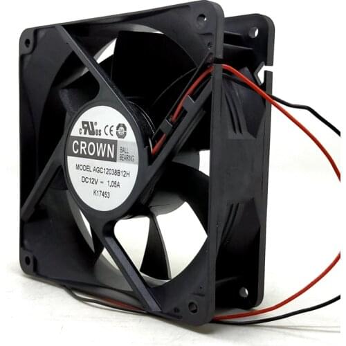120mm High Speed Computer Miner Cooling Fan 120X120X38mm DC 12V Dual Ball Bearing 1.05A Powerful Airflow Cooler