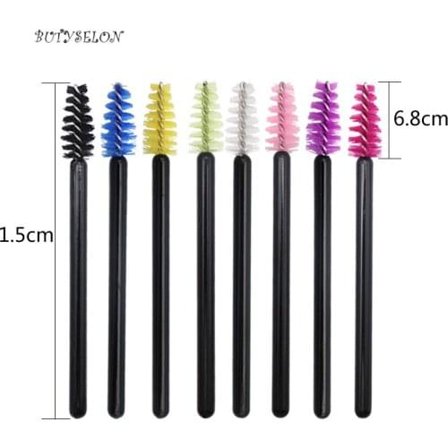 200Pcs Mini Brushes Makeup Brushes Eyelash Extension Mascara Wands Applicator for Eyelashes and Eyebrows Makeup Tools