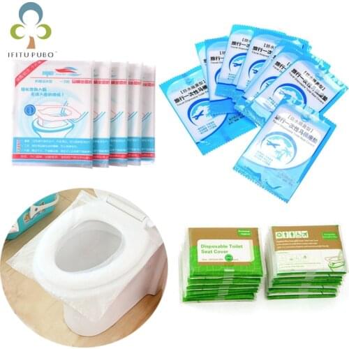 5Packs=50Pcs Disposable Toilet Seat Cover Mat Portable Waterproof Safety Toilet Seat Pad Travel/Camping Bathroom Accessories ZXH