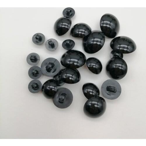 50pcs Round Half-Pearl Plastic Buttons with Shank Doll Soft Toy Eyes Craft Animal Eyes for Toys DIY Clothing Sewing Accessories