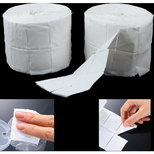 500pcs Nail Cotton Wipes UV Gel Nail Tips Polish Remover Cleaner Lint Paper Pad Soak Nail Art Cleaning Manicure Tool