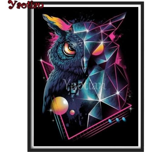 5d round square diamond embroidery Modern abstract planet owl pattern cross stitch kit mosaic diamond painting rhinestone icons