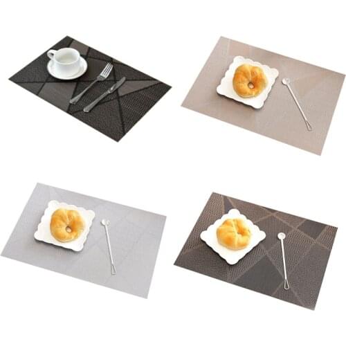 6Pcs Europe Style Placemat Waterproof Decoration Mat Heat-Resistant Table Mat Dishes Coaster Tableware Mat for Table