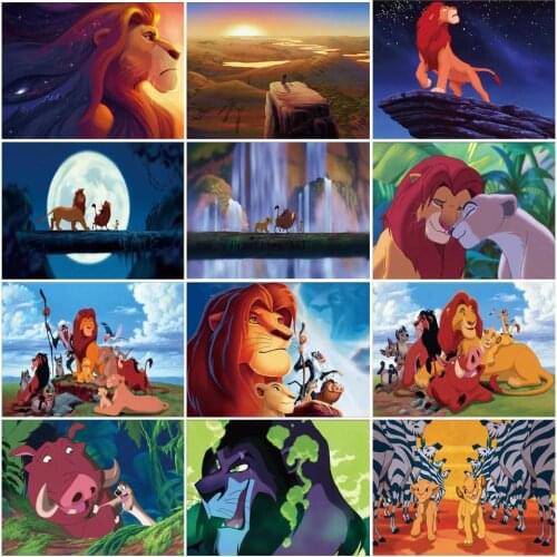 Disney Diamond Painting Cartoon Simba The Lion King 5D DIY Full Square/Round Mosaic Childrens Room Decor Diamond Embroidery