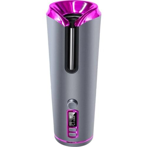 Cordless Automatic Hair Curler USB Rechargeable Auto Curling Iron for Curls Waves LCD Curly Hair Styling Tools