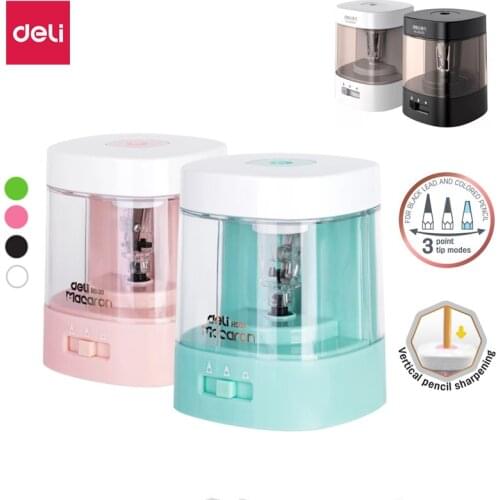 Deli Electric Pencil Sharpener Automatic Knife cutter for different Pencils stationery Home Office School Supplies Switch Pencil