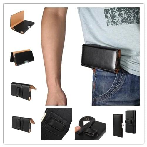 For Philips Xenium E560 Belt Clip case Smooth/rough Pattern Leather Phone case for Philips Xeni Phone Accessorie Pouch Bags Case