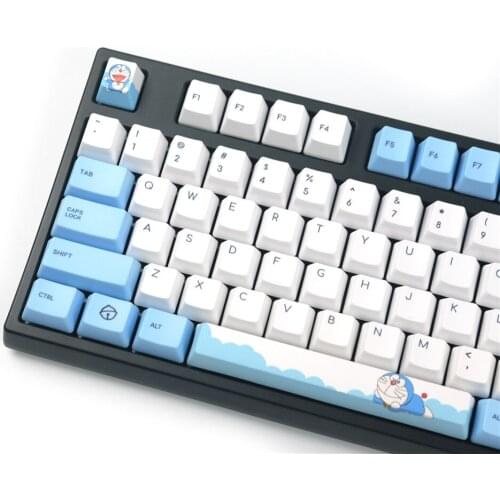 Doraemon PBT sublimation keycap OEM standard 108-key personalized animation mechanical keyboard dedicated switch opener keycaps