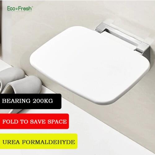 Ecofresh stool for shower Bathroom folding seat Wall stool Bath wall stool Elderly toilet stool Shoe changing stool wall chair