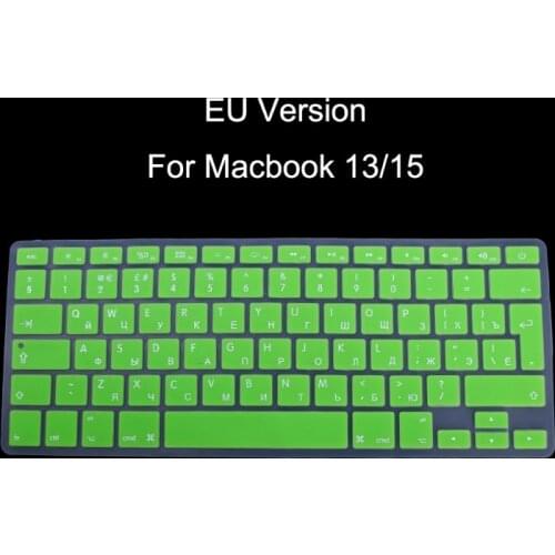 EU Version Russian Keyboard Silicone Skin Cover For Apple Macbook Air Pro 13 Inch 15 Inch