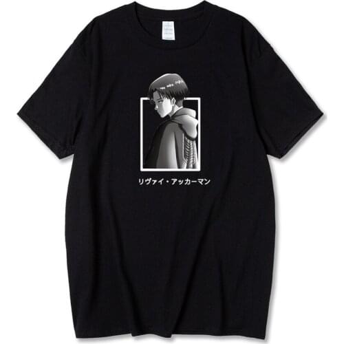 Japanese Anime Attack On Titan T-shirt Men Kawaii Harajuku Cartoon Cotton Tops Casual Oversize T-shirt tee shirt camisetas homme