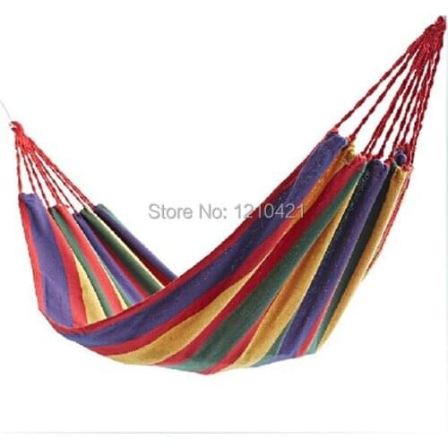 1pcs Free shipping 185x80cm Single thickening canvas hammock Outdoor camping leisure swing