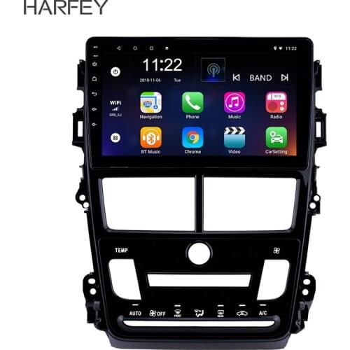 Harfey Car Radio Multimedia Player Android 10.0 GPS 9" 2Din Wifi Head Unit For 2018 Toyota Vios/YARIS Steering Wheel Control