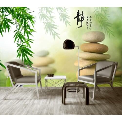 Customized Wallpaper 3D Stone Bamboo Chinese Style Mural Living Room Bedroom Restaurant Office Background Wall Decoration обои