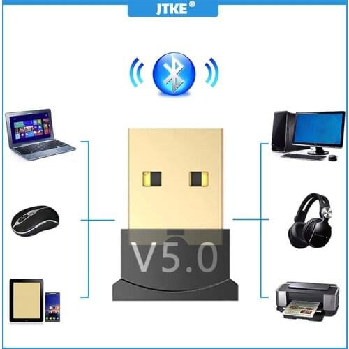 JTKE USB Bluetooth 5.0 Adapter Transmitter Receiver Audio Bluetooth Dongle Wireless USB Adapter for Computer PC Laptop Mouse New
