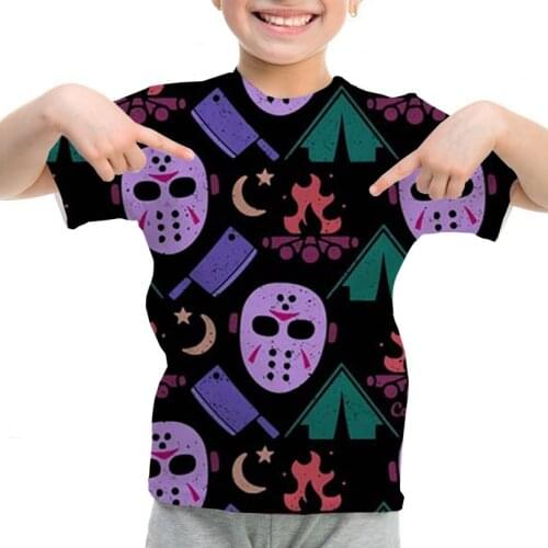 Kawaii Horror Movie 3d Print T Shirt Kids Funny Cartoon Boys/girls T-shirt Top Shirt Graphic Tshirt Children T-Shirts Clothing