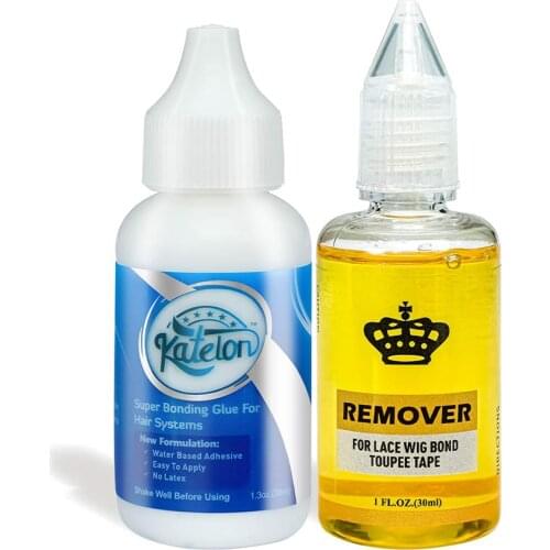 Front Lace Wig Glue Adhesives Bold Hold Waterproof Hair Glue for Lace Tape Glue Remover 2 bottle Kit Hairdressing Salon Supplies