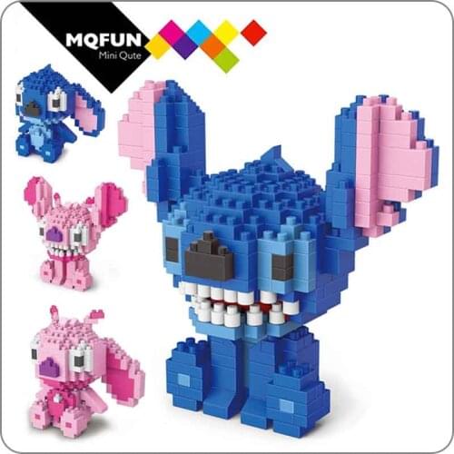 WiseHawk Building Blocks Stitch Anime Kawaii Cartoon mini Blocks Mini Bricks DIY Model Building Kit Educational Toys For Kids