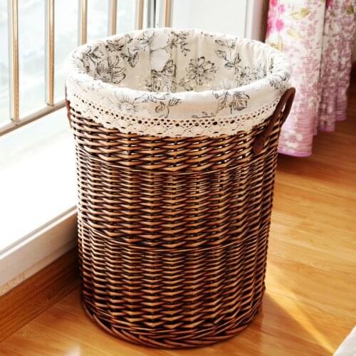 Dirty Clothes Storage Basket Toys Rattan Bamboo Woven Reusable Large Storage Bag Eco Friendly Rangements Household Items DG50K