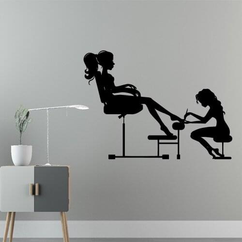Beauty Salon Wall Stickers Vinyls Art Wall Decor For Nail Salon Decoration Removable Decal Murals Wallpaper