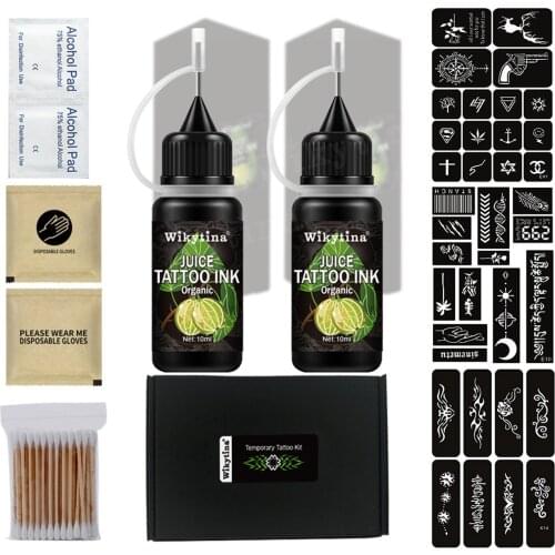 10ml Waterproof Tattoo Juice Kit for Temporary Tattoo Ink Body Art Paint Pigment