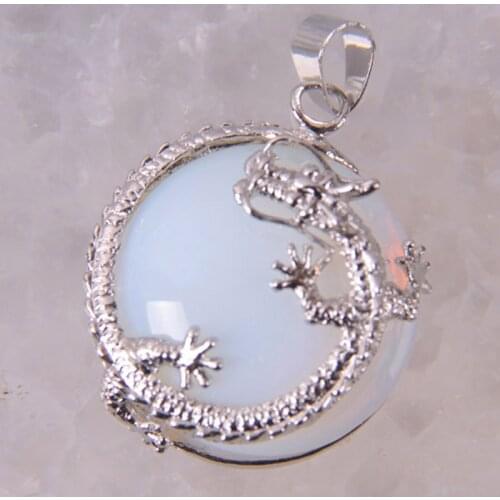 Opal Bead Pendant Jewelry For Woman Gift Dragon S465